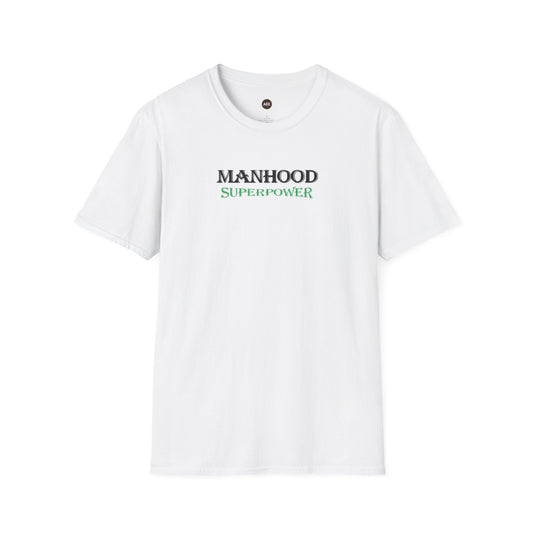 "MANHOOD Superpower" T-Shirt WHT